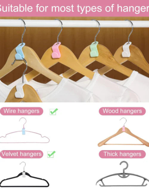 30 Pcs Clothes Hanger Connector Hooks Space Saving Hanger Extender ( Pack Of 2)