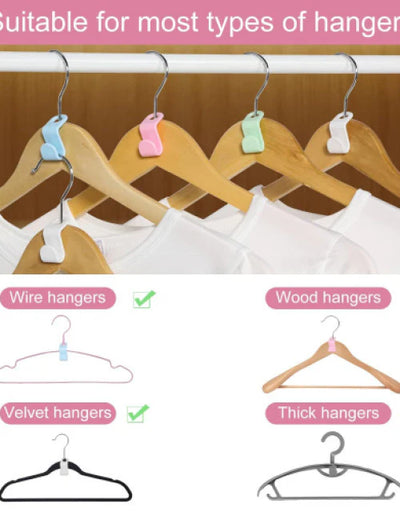 30 Pcs Clothes Hanger Connector Hooks Space Saving Hanger Extender ( Pack Of 2)